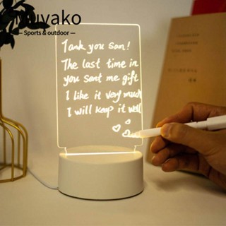 MUVAKO บอร์ดข้อความอะคริลิค Led เขียนด้วยลายมือ พอร์ต USB สําหรับเขียนข้อความตอนกลางคืน