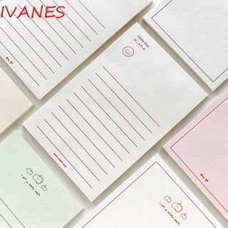 IVANES แผ่นสติกเกอร์ เมโม่ สร้างสรรค์ เครื่องเขียน สําหรับนักเรียน สมุดโน้ต แพลนเนอร์