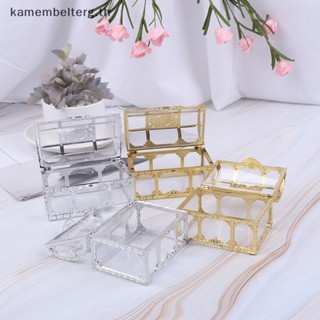 Kam กล่องเก็บขนม แบบพกพา กลวง สีทอง สีเงิน 1 ชิ้น