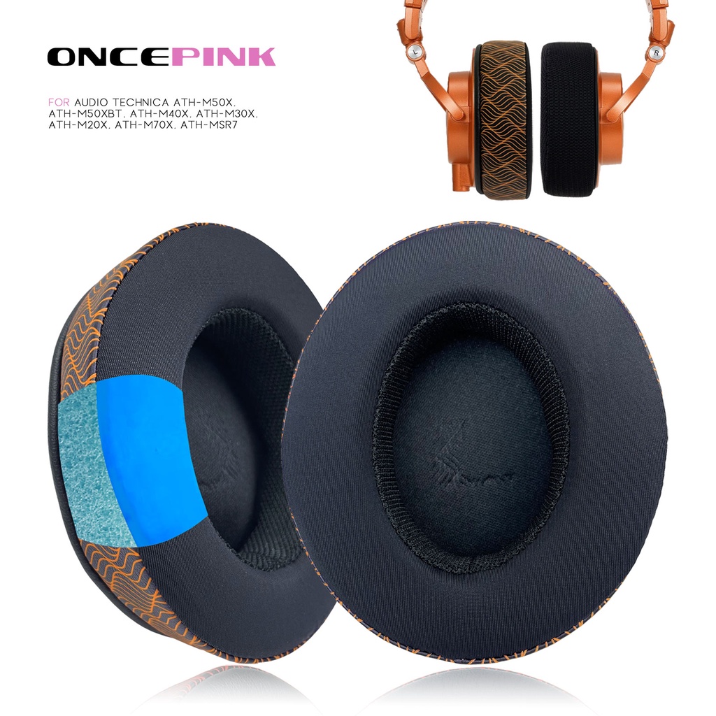 Oncepink เปลี่ยนแผ่นรองหูฟังสําหรับ Audio Technica ATH-M50x, ATH-M50xBT, ATH-M40x, ATH-M30x, ATH-M20