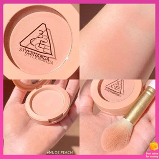 บลัชออนเนื้อครีม บลัชออน ตัวอย่างการทดสอบสีบลัชออนขาวดำ3CE ROSE BEIGE สีส้มพีชสีชมพูนู้ดสีเบจ MONO/NUDE/PEACH