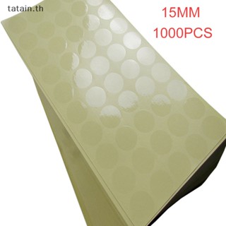 Tatain ป้ายฉลาก PVC ใส ทรงกลม 15 มม. 1000 ชิ้น