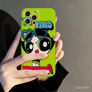 เคสโทรศัพท์มือถือ ลายข้อความ Powerpuff Girls เรียบง่าย สําหรับ iPhone 14 Pro Max i14 plus 13 Pro Max i13 13pro 11 Pro Max i11 X XR XS Max 7 plus 8 plus 12 Pro Max