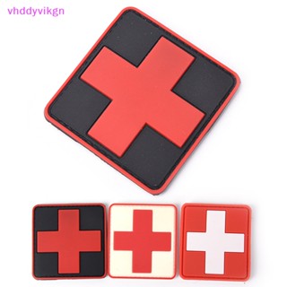 Vhdd แผ่นป้าย PVC สีแดง 6×6 ซม. สําหรับปฐมพยาบาล