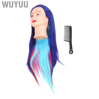 Wuyuu Hair Mannequin Head Colorful Braiding Practice Hairdressing