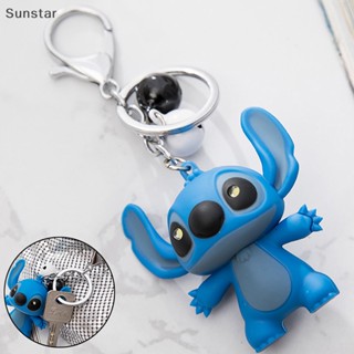 Sunstar พวงกุญแจ จี้การ์ตูน Stitch LED เรืองแสงตอนกลางคืน 1 ชิ้น