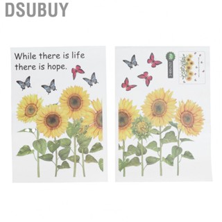 Dsubuy English Letters Flower Wall  Self‑Adhesive Decals For Bedroom Deco.