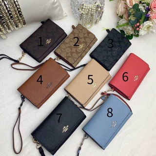 Flap Phone Wallet F30205 กระเป๋าสตางค์ผู้หญิง แท้ COAC H คลัตช์พับครึ่ง