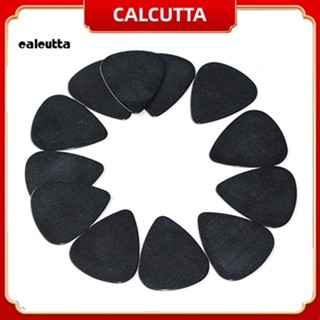 [calcutta] ปิ๊กกีตาร์เซลลูลอยด์ 05 มม. สีดํา อุปกรณ์เสริมเครื่องดนตรี 10 ชิ้น