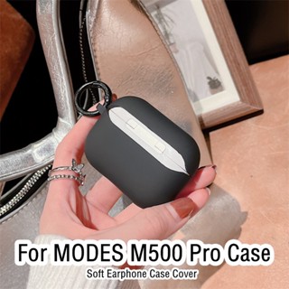 【คุณภาพสูง】เคสหูฟัง แบบนิ่ม สีพื้น สําหรับ MODES M500 Pro MODES M500 Pro