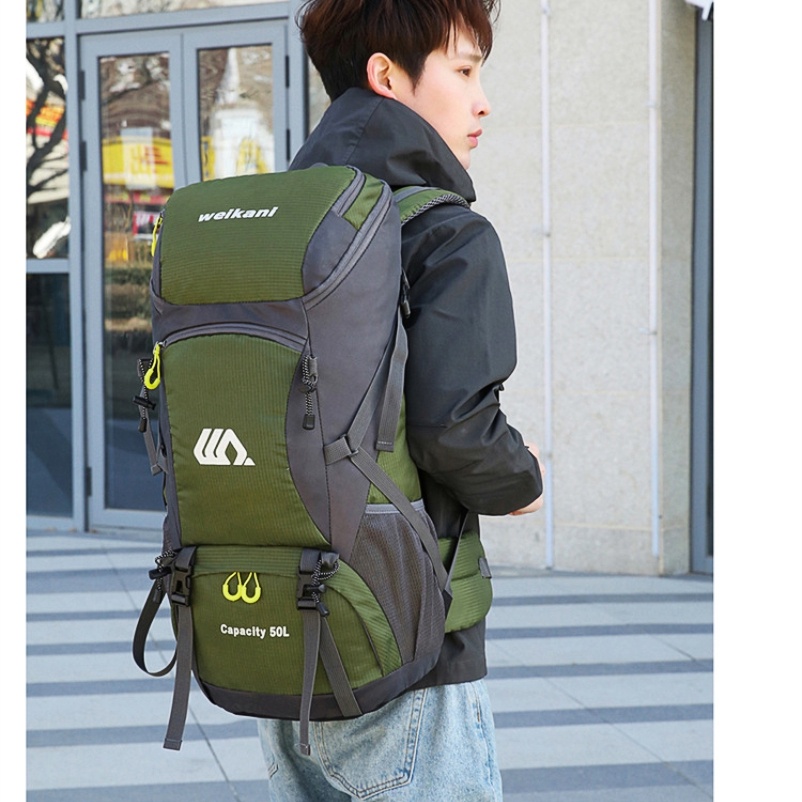 Beg Belakang 50L กระเป๋าเป้เดินป่า กระเป๋าเป้แคมป์ปิ้งกันน้ํา กระเป๋าเป้เดินทาง เดินป่า