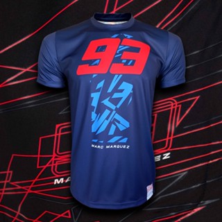 เสื้อยืด คอกลม โมโตจีพี Marc Márquez T-shirt MotoGP สำหรับแฟนคลับ มาร์ก มาร์เกซ #93 #MG0091พิมพ์ลายทั้งตัว ไซส์ S-5XL