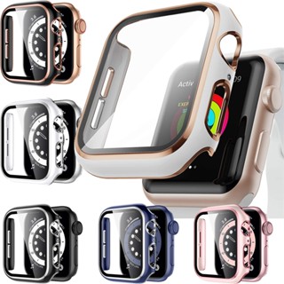 กันชน และกระจกนิรภัยกันรอยหน้าจอ สําหรับ iWatch Case 49 มม. 45 มม. 41 มม. 44 มม. 40 มม. 42 มม. 38 มม. สําหรับ iWatch Serie 7 6 5 4 3 2 1 SE