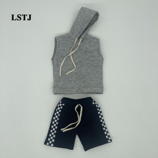 [Lstjj] ชุดเสื้อแขนกุด มีฮู้ด และกางเกง 1/12 สําหรับตุ๊กตา 6 นิ้ว 2 ชิ้น