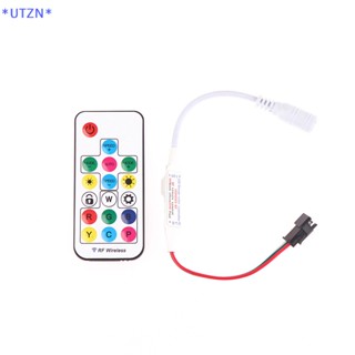 Utzn&gt; ใหม่ รีโมตคอนโทรล LED สําหรับ WS2812B WS2811 3Pin Mini RF DC5-24V 17Keys