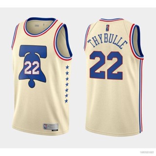 เสื้อกีฬาแขนกุด ลายทีม NP2 2022 NBA Jersey Philadelphia 76ers No.22 THYBULLE PN2