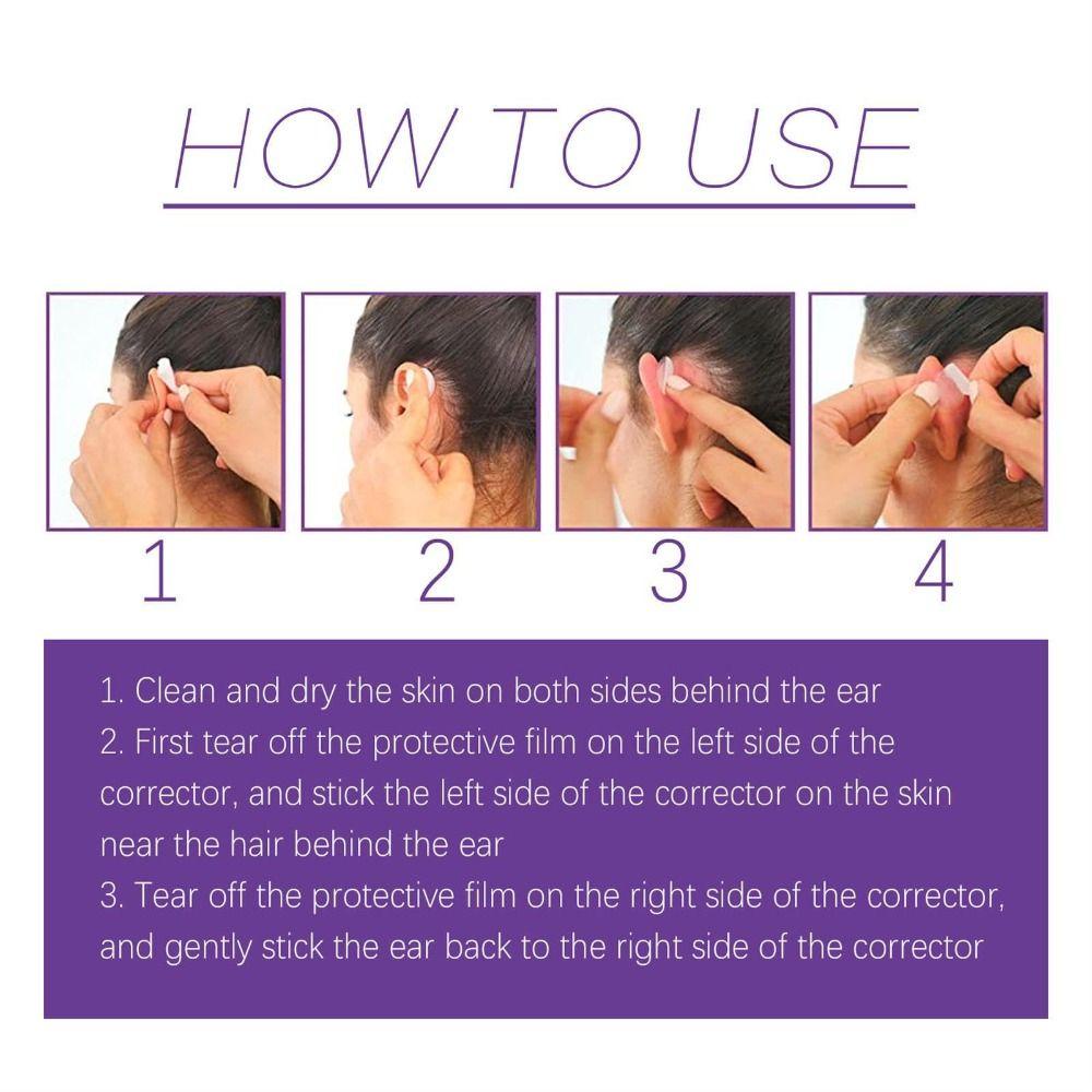 Amor12 Ear Correctors, Big Ear Problem Silicone Ear Valgus Correction, กันน้ําที่มองไม่เห็น Auricle Shaping ขาตั้งแนวตั้งสติกเกอร์หูกันน้ําทุกวัย