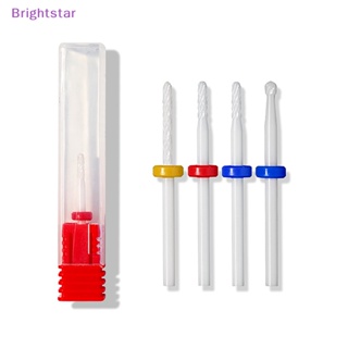 Brightstar หัวเจียรไฟฟ้า เซรามิค สีขาว สําหรับขัดเล็บ ขัดหนังกําพร้า ขัดเล็บ