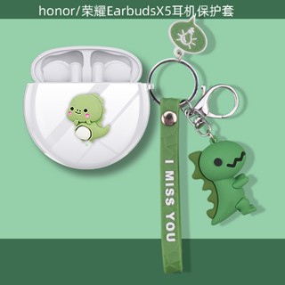 for Honor Earbuds X5 Transparent Case Protective Cute Cartoon Covers Bluetooth Earphone Shell Headphone Portable