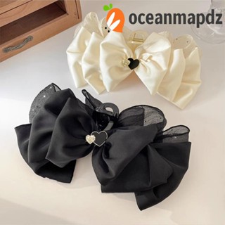 Oceanmapdz กิ๊บติดผม ตาข่าย AB ด้านข้าง ฉลามน่ารัก สไตล์เกาหลี ลายจุดหัวใจ ขนาดใหญ่ ปาร์ตี้