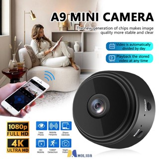 A9 Mini Wi-Fi Webcam Remote Monitor Hd 1080p Ip Camera Wireless Home Security Smart Night Vision กล้องวิดีโอ MOLISA