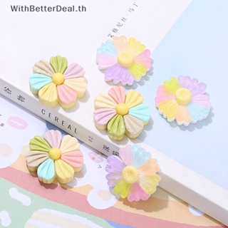 Better สติกเกอร์เรซิ่น รูปแก้วน้ํา ดอกไม้ เรืองแสง ขนาดเล็ก DIY สําหรับตกแต่งโทรศัพท์มือถือ 2 ชิ้น