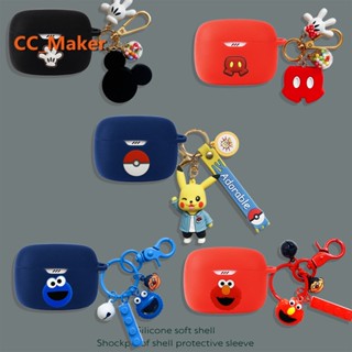 For JBL TUNE Beam Case JBL TUNE Beam Silicone Soft Case Anime Transformers Pokémon Pikachu Keychain Pendant JBL TUNE Buds / JBL T230NC / T130 Cover Soft Case Cute Sesame Street Pendant