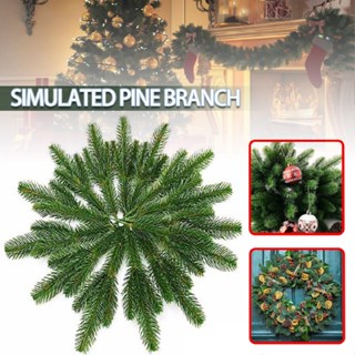 12 Artificial Fake Pine Tree Branches for DIY Garland Leaf Christmas Tree Decor