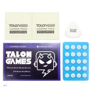 Win TALONGAMES แผ่นรองเมาส์ ทรงกลม ขอบโค้ง ลายจุด DIY 20 ชิ้น