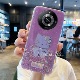 พร้อมส่ง ใหม่ เคสโทรศัพท์มือถือนิ่ม ปิดด้านหลัง แบบบาง ลายกากเพชร พลอยเทียม หรูหรา สําหรับ Realme11 Pro Realme 11 Pro + Plus 5G 2023 Realme 11 Pro 5G