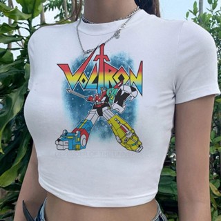 Voltron เสื้อครอปท็อป ลายมังงะน่ารัก สไตล์โกธิค ฮิปฮอป ไซเบอร์ y2k สําหรับผู้หญิง