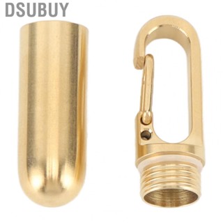 Dsubuy Keychain Medication Box Single Chamber Stainless Steel