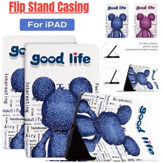 เคสฝาพับ ลายการ์ตูน พร้อมขาตั้ง สําหรับ iPad Mini 1 2 3 4 5 6 Air 1 2 Pro 9.7 นิ้ว Air 4th 5th 6th 7th 8th 9th 10th 10.2 นิ้ว 10.5 นิ้ว 10.9 นิ้ว 11 นิ้ว 2020 20172018 เคสกันกระแทก ลายน่ารัก