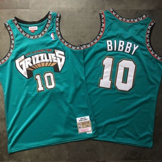 เสื้อกีฬาบาสเก็ตบอล ปักลาย NBA Mitchell &amp; Ness Memphis Grizzly Mike Bibby Jersey AU อเนกประสงค์ 633731