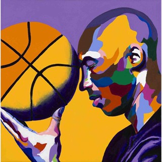 ภาพพิมพ์ One With The Game Kobe portrait Art Limited Edition Giclee สําหรับตกแต่งผนัง