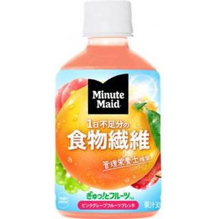 โคคา-โคล่า มินิท เมด กิว! And Fruit Pink Grapefruit Blend x Dietary Fiber 280ml -เครื่องดื่มเพิ่มความสดชื่นด้วยวิตามินซี