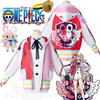 【COD】วิกผมคอสเพลย์ One Piece Uta สีแดง