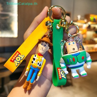 Trillioncatalpa พวงกุญแจฟิกเกอร์ การ์ตูนอนิเมะ Toy Story Woody Buzz Lightyear ของเล่นสําหรับเด็ก