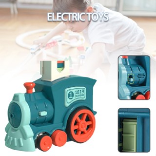 Automatic Laying Domino Electric Train Blocks Set Educational DIY Kids Toys