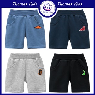 [THOMAS Kids] กางเกงขาสั้นลําลอง ผ้าฝ้ายแท้ ทรงหลวม ลายไดโนเสาร์ แฟชั่นฤดูร้อน สําหรับเด็กผู้ชาย อายุ 1-9 ปี