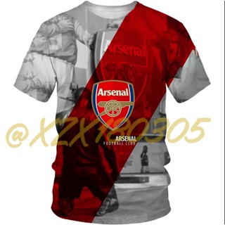 (ทั้งหมดในสต็อก Xzx180305) เสื้อแขนสั้น พิมพ์ลาย Arsenal Premier League 3D แห้งเร็ว คุณภาพสูง 13