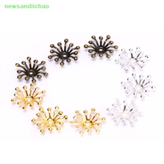 Newsandlichao 50 ชิ้น วินเทจ ลวดลาย ดอกไม้ ห่อ เชื่อมต่อ โลหะ งานฝีมือ แฮนด์เมด DIY เครื่องประดับ ดี