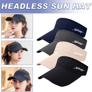 Women Adjustable Sun Visor Empty Top Hat Golf Sports Running Summer Cap