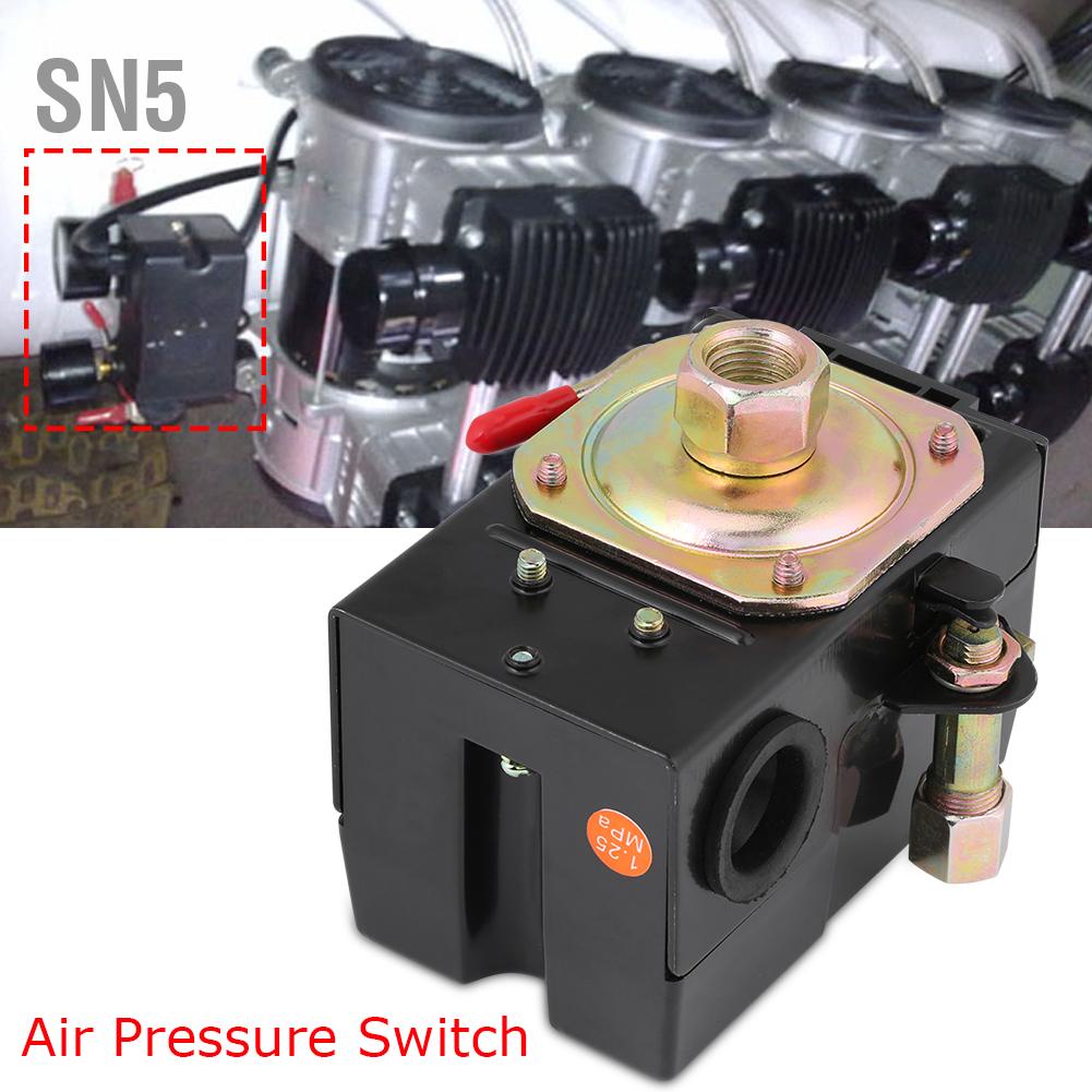 SN5 1 สวิตช์ความดันเดี่ยวสำหรับ 135-175 psi หนักหน้าที่ 26 แอมป์สำหรับวาล์วควบคุมปั๊มลม
