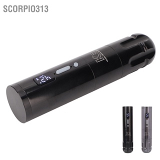 Scorpio313 ชุดเครื่องสักโรตารีไร้สาย 2 in 1 ชุดเครื่องสักตลับอินเตอร์เฟส RCA สำหรับ Liner Shader