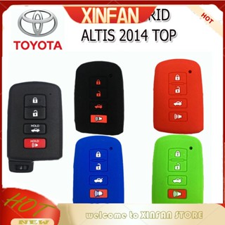 Xinfan ปลอกกุญแจซิลิโคน กันรอยขีดข่วน สีดํา แดง น้ําเงิน สําหรับ TOYOTA CAMRY HYBRID ALTIS 2014