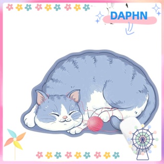 DAPHS แผ่นรองเมาส์เล่นเกม กันลื่น ลายแมวน่ารัก ขนาด 11.8 X 7.5 นิ้ว สีฟ้า สําหรับสํานักงาน