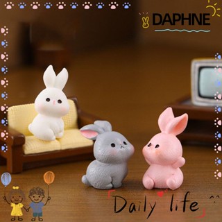 DAPHNE ฟิกเกอร์เรซิ่น รูปกระต่าย ขนาดเล็ก สําหรับตกแต่งโต๊ะทํางาน สํานักงาน