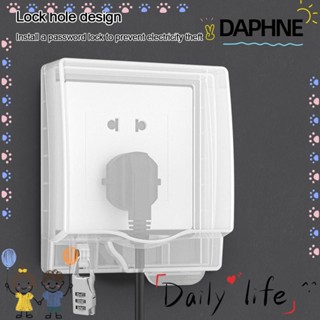 Daphne ฝาครอบสวิตช์ไฟ ป้องกันไฟกระเด็น แบบติดผนัง ล็อกได้ สําหรับห้องน้ํา 1 ชิ้น