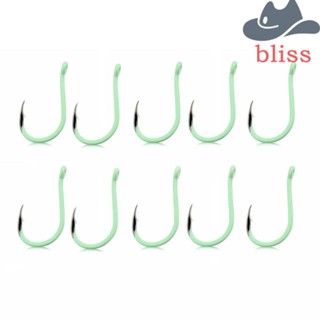 Bliss ตะขอตกปลา เหล็กคาร์บอน ทรงสามเหลี่ยม เรืองแสงในที่มืด